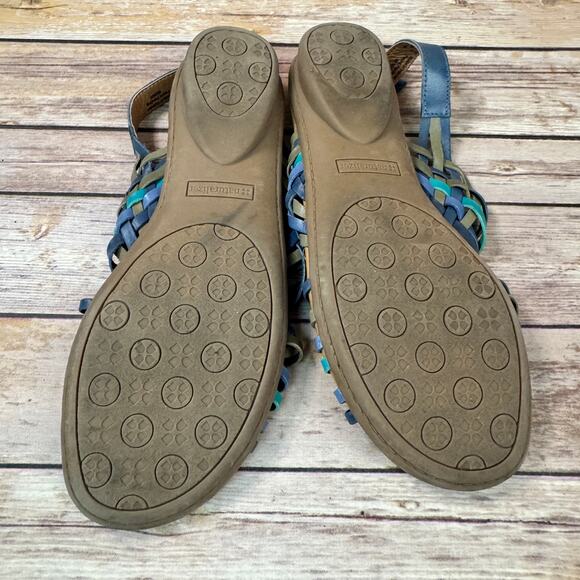 Naturalizer N5 Comfort Womens Blue Green Open Toe Hurache Sandals 11W - Picture 5 of 6